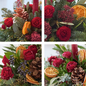 Classic Christmas Candle Arrangement